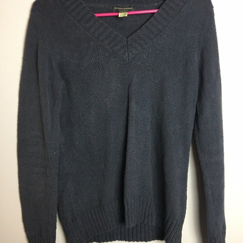 Banana Republic Womens Small V Neck Grey Sweater